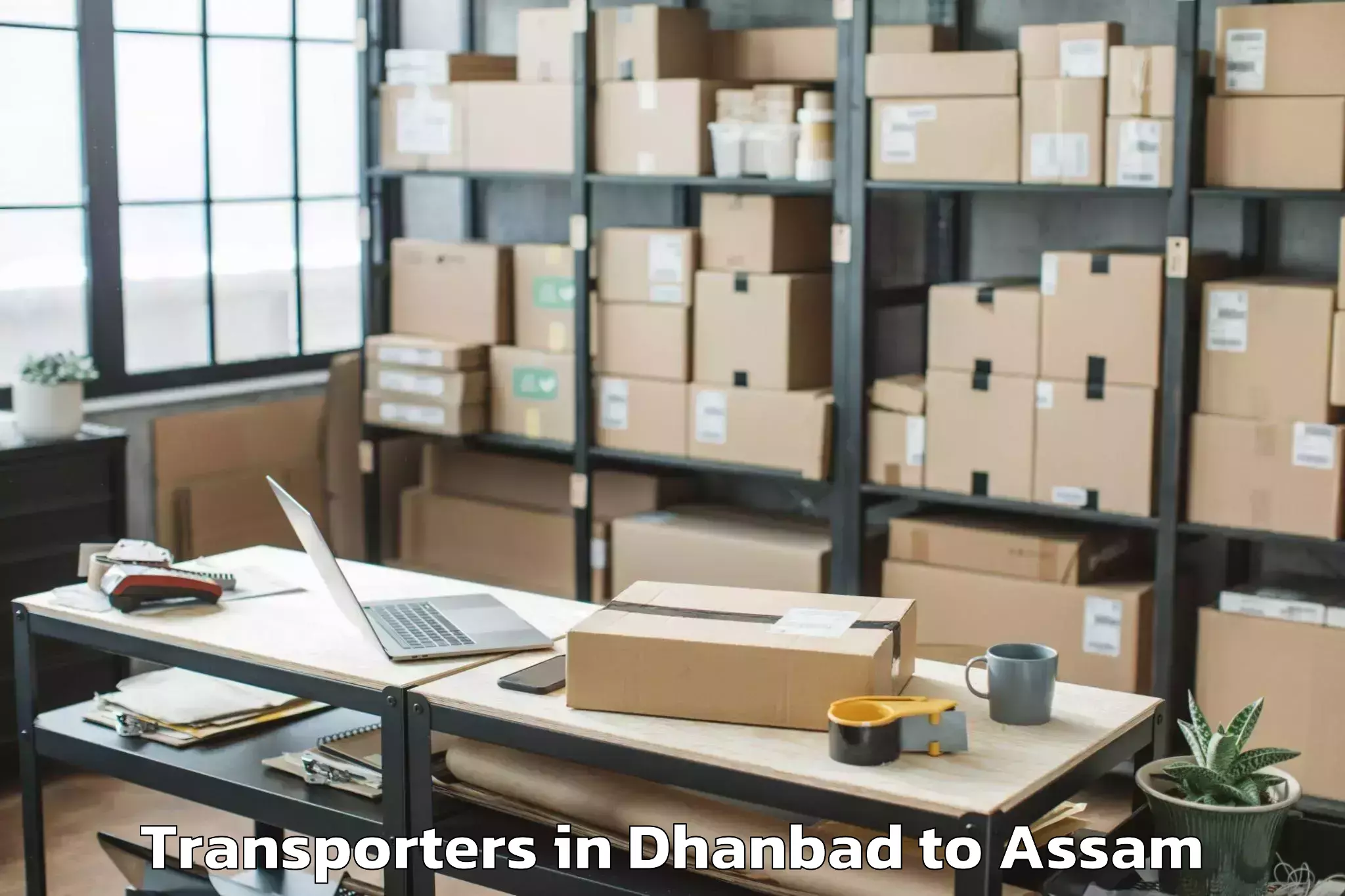 Top Dhanbad to Haflong Transporters Available